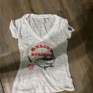 Malibu Strings White Graphic Tee